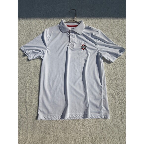 Ohio State Authentic Apparel Men's White OSU Buckeyes Polo Shirt Size M - Picture 1 of 8